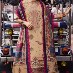 CrossStich Premium Lawn Suit – Article 1014 | Elegant Heavy Embroidery